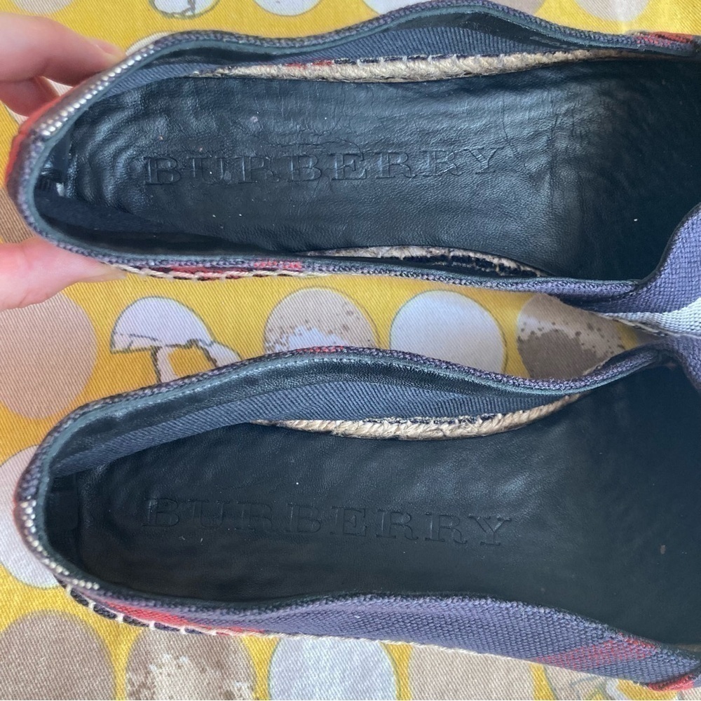 Burberry Hodgeson Nova espadrille slip ons size 39 - Picture 3 of 16